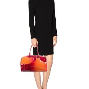 Dior orange and red Boston bag